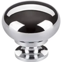 SO-TECH® Möbelknopf Schrankknopf OSCAR Ø 32,5 mm rund (1-St), Chrom poliert inkl. Befestigungsschraube