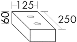 Burgbad große Box mit Deckel 60x125x250, ACBX013 ACBX013