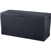 Keter Gartenbox "Comfy" 270L Anthrazit bis 250kg belastbar Kissenbox Aufbewahrungsbox