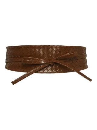 PIECES - PCVIBS EMBOSS BRADING WAIST BELT cognac - Gr. - 75