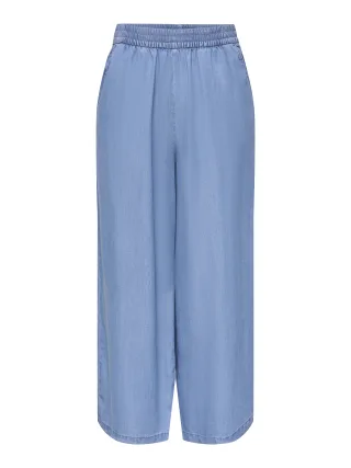 ONLY - ONLCHARIS LIFE CULOTTE PANTS WVN CC Medium Blue Denim - Gr. - L