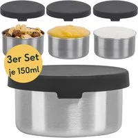 SILBERTHAL Dipschale Mini Dose aus Edelstahl 3er Set, Edelstahl, (3-tlg)