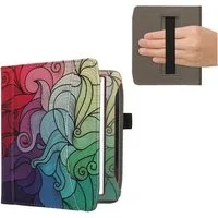 kwmobile E-Reader-Hülle Schutzhülle für Pocketbook Era / Era Color / Era Lite, Vorderfach Handschlaufe - Farbrausch Design