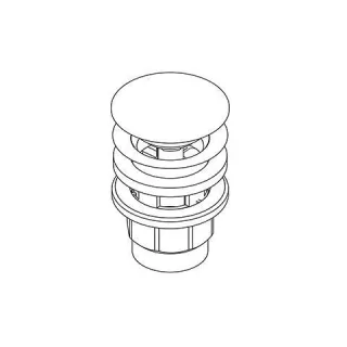 Kludi PUSH-OPEN Ablaufgarnitur G 1 1/4 für Waschtisch mit Überlauf Brushed Gunm, 10426N2-00 10426N2-00