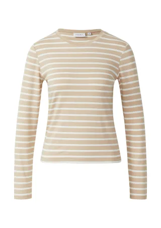comma - T-Shirt beige/weiß - Gr. - 36