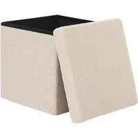 EUGAD Sitzhocker (1 St., Faltbarer Hocker), mit Stauraum aus Teddyfleece