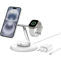 Belkin WIZ023vfbk-APL Ladestation (3-in-1 Ladestation mit Magnetismus und Qi2, 15W)