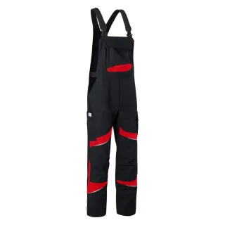 KÜBLER ACTIVIQ cotton+ Latzhose HIGH PSA 2 schwarz/mittelrot 52 - 3255 3421-9955-52