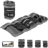 MSports® Gewichtsmanschette Gewichtsmanschetten Professional -einstellbar- Paar von 0,5 - 3 kg