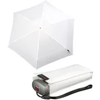 Knirps® Taschenregenschirm winziger Damen-Taschenschirm, leicht und flach, für die Handtasche - Travel weiß white