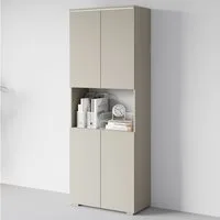 Home affaire Aktenschrank Vera, Mehrzweckschrank mit LED-Beleuchtung Praktischer Stauraum mit flexibel einstellbaren Ablageböden