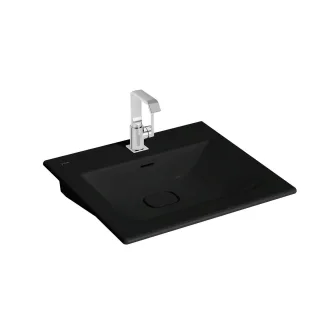 VitrA New Metropole Möbelwaschtisch wandgebunden rechteckig 60 x 53 cm mit Hahnloch,7537B483-7210 7537B483-7210