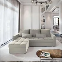 Masseno Ecksofa KOS PIK mit Schlaffunktion L-Form, Sofa mit Bettkasten