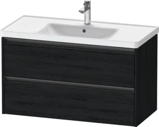 Duravit Ketho.2 Waschtischunterbau wandhängend Eiche Schwarz Matt 984x455x549 mm - K25284016160000 K25284016160000