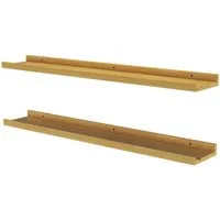 Vicco Bücherregal Linus, Naturholz, 90 x 4 cm 2er Set, 2-tlg.