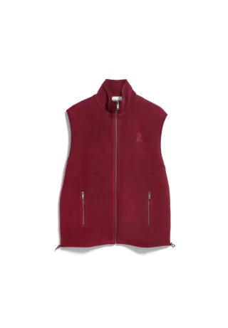 Armedangels - COTTON FLEECE VEST velvet red - Gr. - L