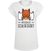 Youth Designz Print-Shirt "Katze Schlafshirt" Damen T-Shirt Statement Geschenk Frauen Motiv mit stylischen lustigen Frontprint für Frauen