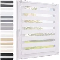 Doppelrollo Doppelrollo Rollos für Fenster ohne Bohren oder mit Bohren, Sekey, Klemmfix, für Fenster und Tür, freihängend mit Klemmträger, Seitenzugrollo