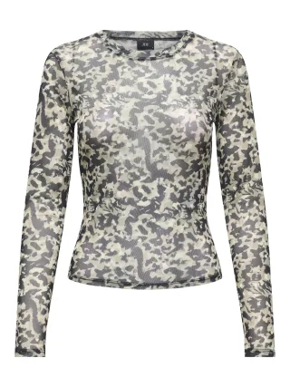 JDY - JDYELSA L/S O-NECK MESH TOP JRS - Gr. - L