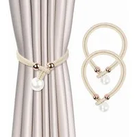 Minicloss Raffhalter Raffhalter Vorhang Raffhalte(Set, 2-tlg), Perle Seil Schnallen, (2-tlg), für Wohnzimmer Schlafzimmer Dekoration Hotel Fensterdekoration