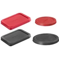 WESTMARK Vorratsdose 4 Frischhaltedeckel (2x rund,2x eckig), Silikon, Silikon