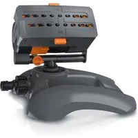 Brandson Viereckregner Garten Sprinkler, Rasensprenger rotierend, Oszillationsregner 16 Düsen, für Flächen bis 180 m², (1-St), Wasserstrahl stufenlos einstellbar, Oszillation 30–150°, max. 180 m²