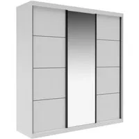 OTTO home Schwebetürenschrank Tonara Schrank, Kleiderschrank 2,00m Breite, Schiebetürenschrank (Schrank mit leichtgängiger Schiebetür, in 4 Farben, Top Ausstattung) inklusive Spiegeltür, 2 Kleiderstangen, 4 Schubkastenauszügen