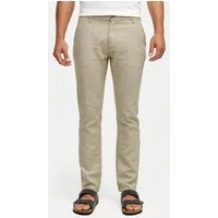 Indicode Leinenhose Herren INGuy Sommerhose Leinen Herrenhose moderne Stretchhose mit schmalen Schnitt