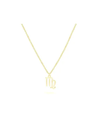 BEKA&BELL Anhänger mit Kette 925-Sterling Silber vergoldet Glänzend 42cm Jungfrau