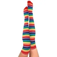 Fries Overknees Overknees Strümpfe bunt 150 DEN Karneval Fasching Party Cosplay 150 DEN