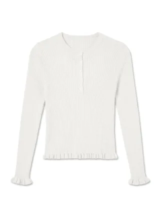 VERO MODA - VMANEMONE HENLEY RIB PULLOVER NOOS Cloud Dancer - Gr. - XS