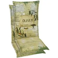 GO-DE Hochlehnerauflage, (Set, 2 St., Auflage für Hochlehner, OTTOs Choice), 50 cm x 7 cm x 120 cm