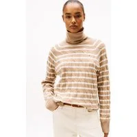 Tommy Hilfiger Rollkragenpullover SOFT WOOL CABLE ROLL-NK LS SWT mit Zopfmuster, aus reiner Wolle
