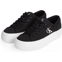 Calvin Klein Jeans VULC FLATFORM LOW CV MG Plateausneaker Schnürschuh, Freizeitschuh, Halbschuh mit seitlichem Logo