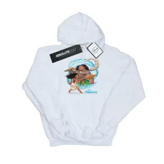 Disney - "Moana And Maui Wave" Kapuzenpullover für Mädchen (Weiß)