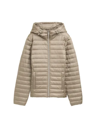 Tom Tailor - Lightweight Steppjacke mit Kapuze smoke olive - Gr. - XXL