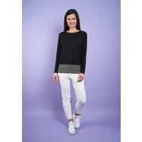 Seidel Moden Longshirt Exklusiv bei OTTO Unifarben, mit Streifen-Details -MADE IN GERMANY