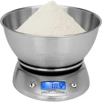 ProfiCook Küchenwaage PC-KW 1040, Küchenwaage digital mit Schüssel, wiegt bis 5000g