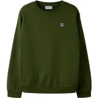 Name It Sweatshirt NKMFLO LS NREG SWEAT BRU NOOS Baumwolle, regular fit