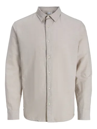 JACK&JONES - JJEBREEZE LINEN BLEND SHIRT L/S SN JNR - Gr. - 176