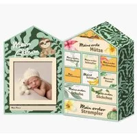 hausleben Geschenkbox Baby Erinnerungsbox Schatztruhe Erinnerungen mit 10 Fächern (1 St), Erinnerungsbox für Geburt und Taufe – Süße Baby, Babyschmuck