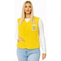Worldclassca Fellimitatweste Worldclassca Teddy Weste Smiley Kuschelig Kurz Herbst Winter Ärmellos Neue Kollektion - Stilvolle und gemütliche Mode für Damen