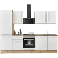 KOCHSTATION Küchenzeile KS-Florida mit 38mm starker Arbeitsplatte, Breite 280 cm, wahlweise mit E-Geräten, Soft-Close-Funktion