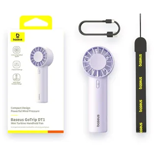 Baseus GoTrip DT1 Mini Turbine Handheld Fan 3 Speed Adjustable Portable Fan 1200mAh Rechargeable Fan for Desktop Outdoor