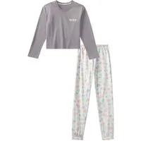 petite fleur Pyjama (2 tlg., 1 Stück) Schlafanzug mit modisch kurzem Shirt
