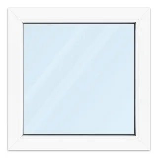 Fenster 70x70 cm, Kunststoff Profil aluplast IDEAL® 4000, Weiß, 700x700 mm, einteilig festverglast, 2-fach Verglasung, individuell konfigurieren