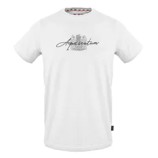 Aquascutum - T-Shirt für Herren, Baumwolle, Regulär (Weiß)