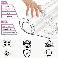 Jungengel Tischdecke PVC Tischfolie Transparent 2mm Schutzfolie Tischschutz Tischmatte (1-tlg)