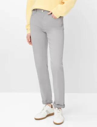 Brax Damen Five-Pocket-Hose Style MARY LIGHT GREY, hellgrau, Gr. 46K