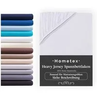 Hometex Premium Textiles Spannbettlaken Boxspringbett Spannbettlaken für hohe Matratzen, Jersey, Gummizug: rundum, Premium Qualität 160 g/m² feinster Baumwolle